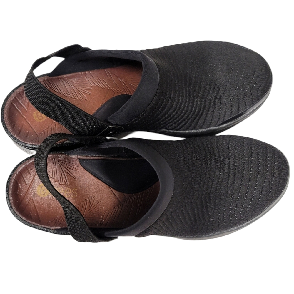 BZees Black Fabric Comfort Shoes